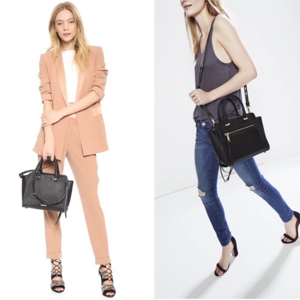 [REBECCA MINKOFF] Black Leather Tote